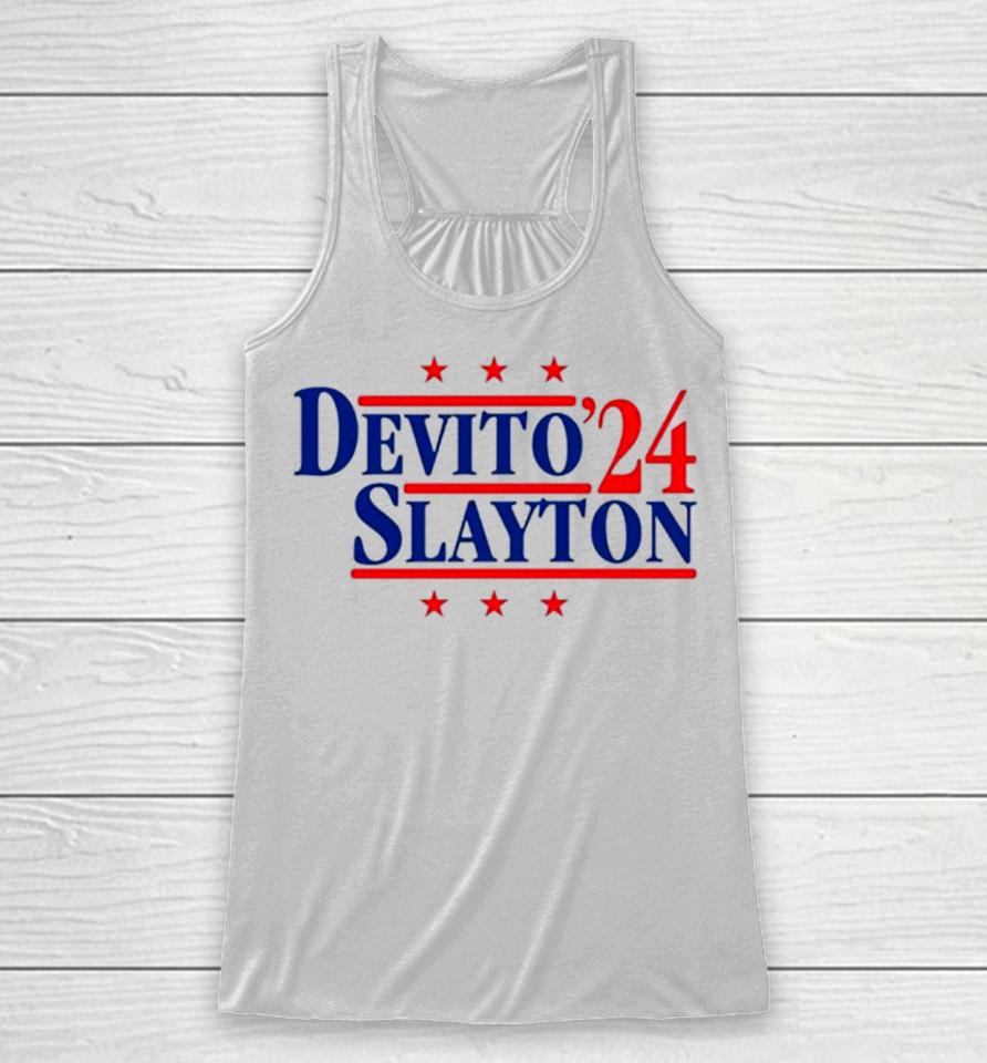 Devito And Slayton ’24 New York Football Legends Political Campaign Parody Racerback Tank