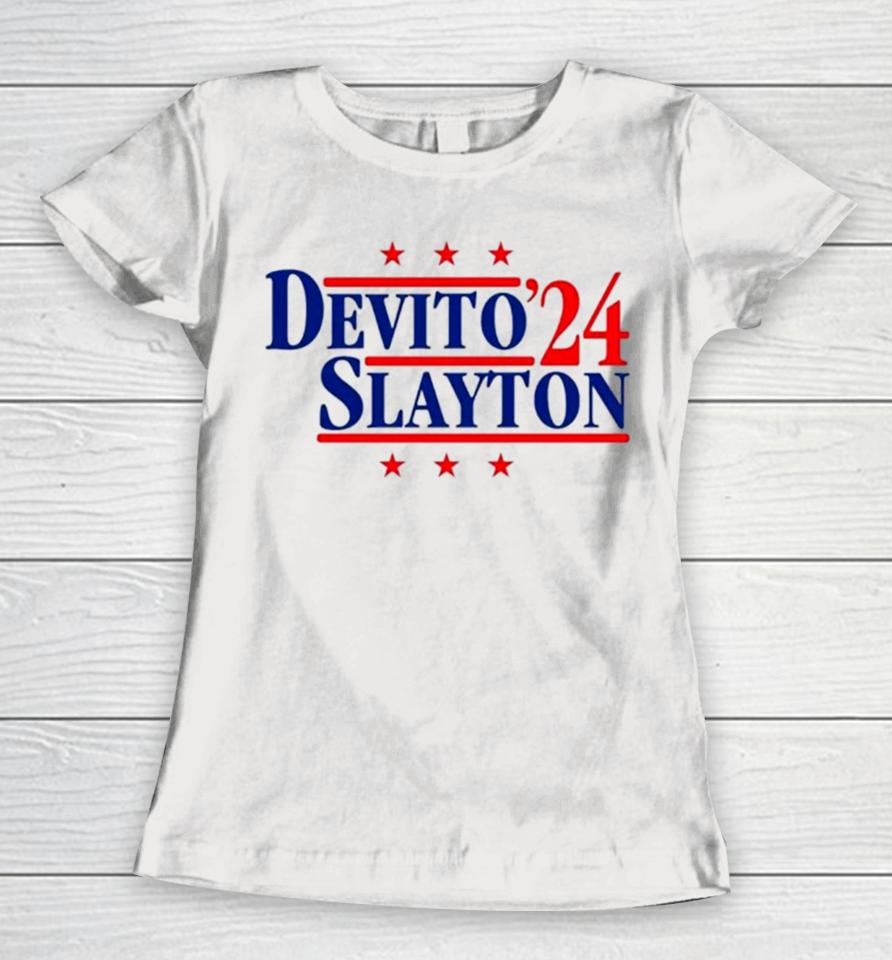 Devito And Slayton ’24 New York Football Legends Political Campaign Parody Women T-Shirt