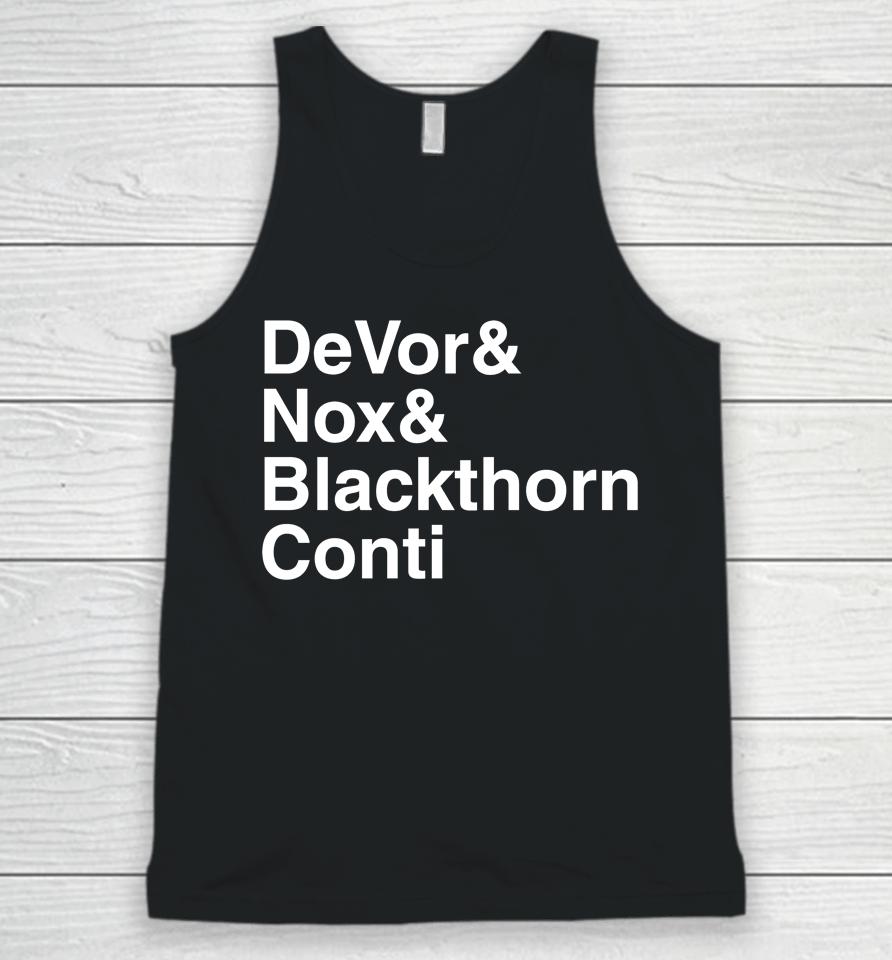 Devor And Nox And Blackthorn Conti Unisex Tank Top