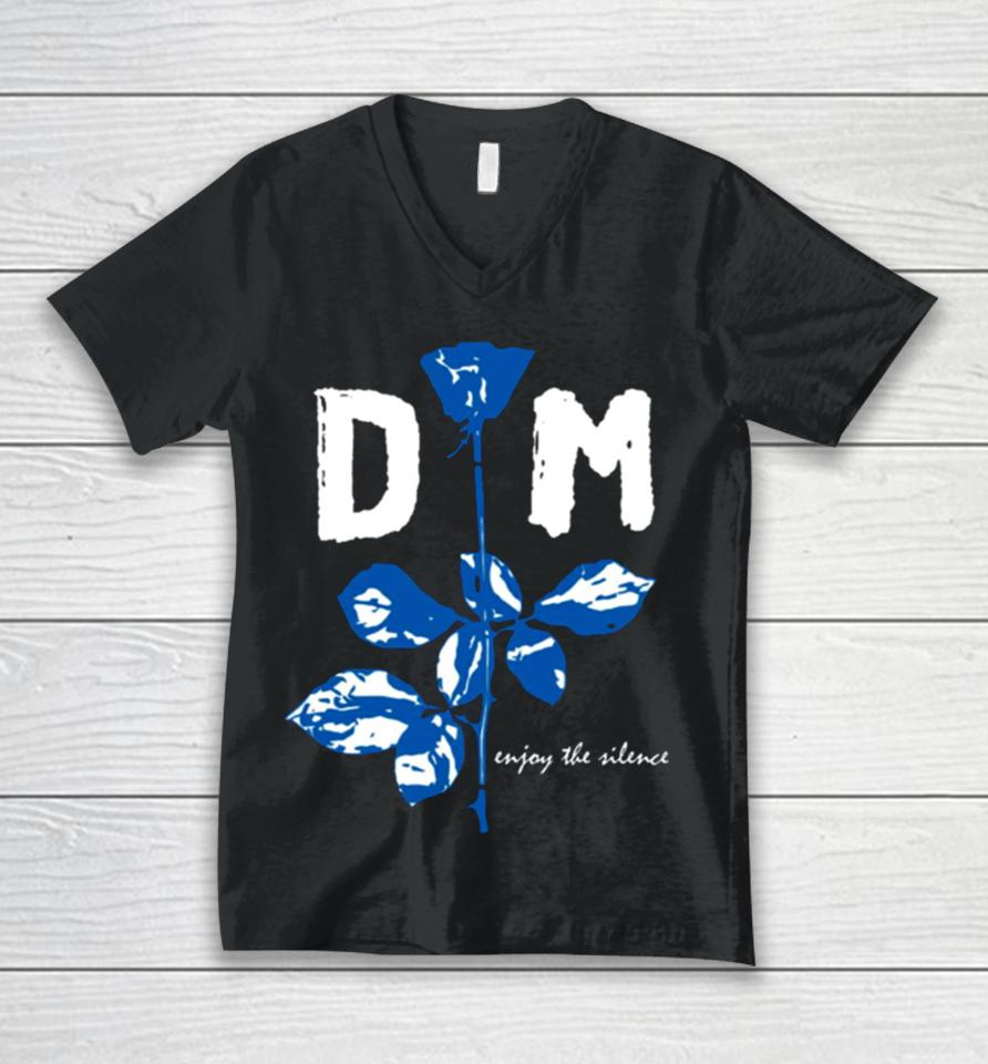 Devotee Rose Blue &Amp; White Depeche Mode 2024 Tour Unisex V-Neck T-Shirt