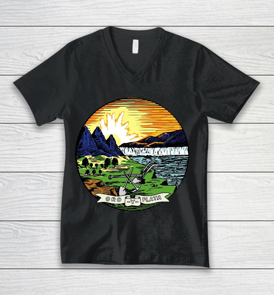 Dexerto Oro Y Plata Montana Unisex V-Neck T-Shirt