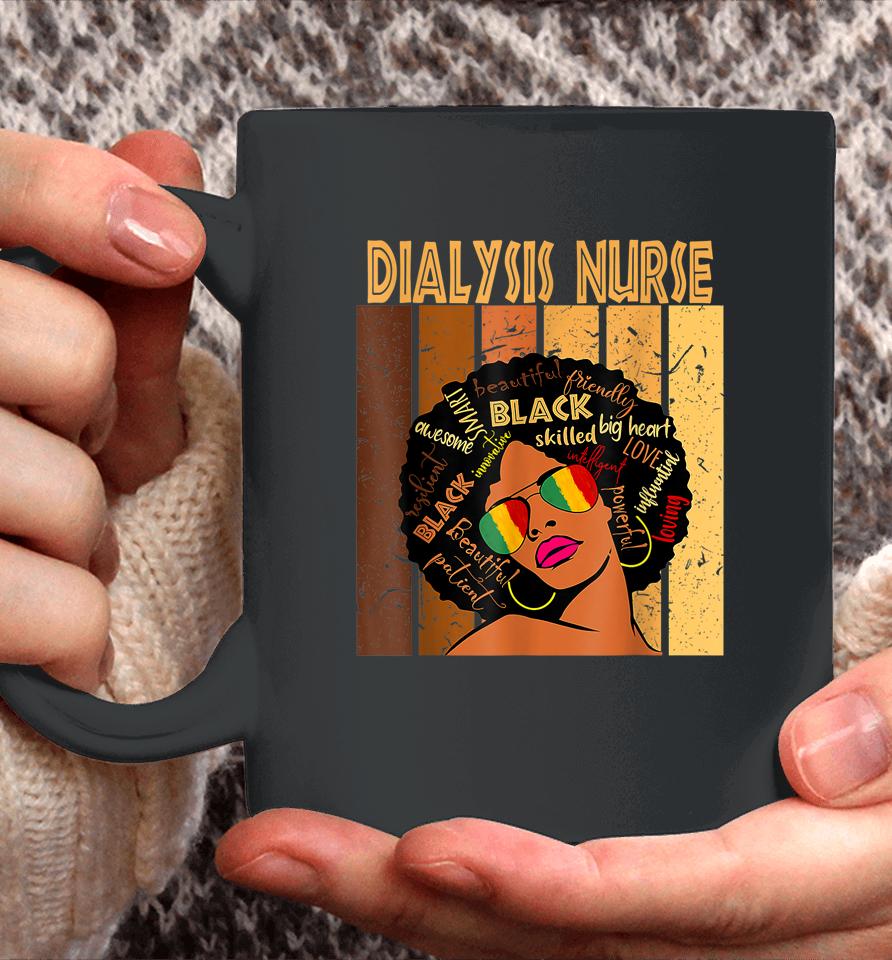 Dialysis Nurse Afro African American Black History Month Coffee Mug