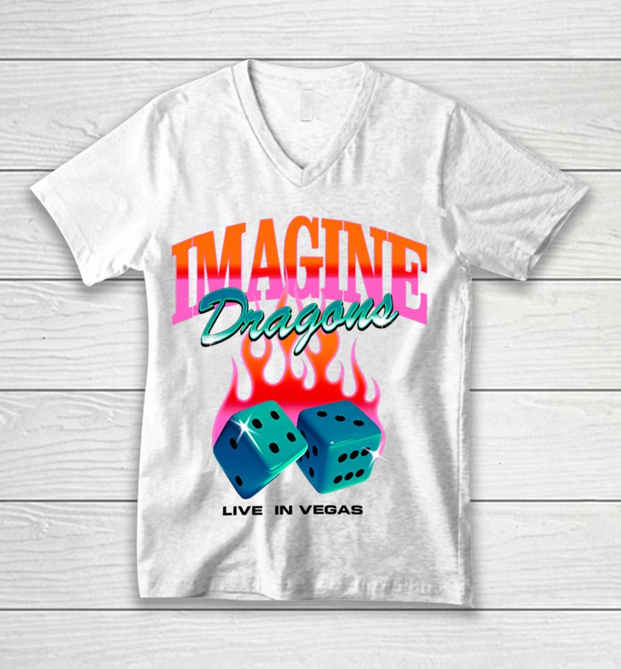 Dice Cube Imagine Dragons Live In Vegas Unisex V-Neck T-Shirt