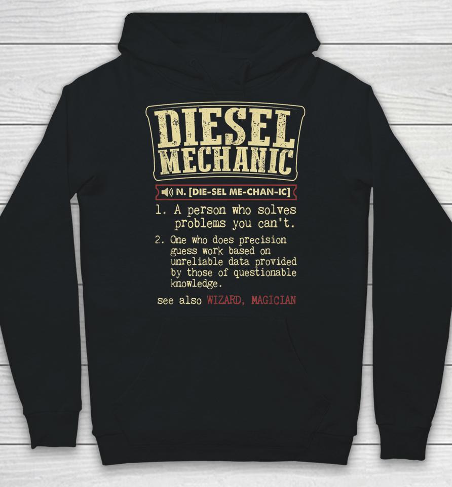 Diesel Mechanic Definition Funny Vintage Hoodie