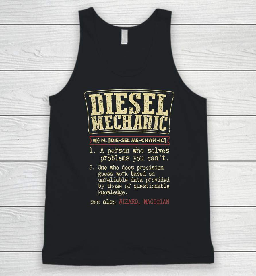 Diesel Mechanic Definition Funny Vintage Unisex Tank Top
