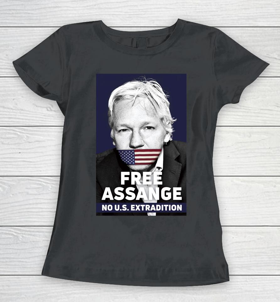 Dimitar Apasiev Free Assange No Us Extradition Women T-Shirt