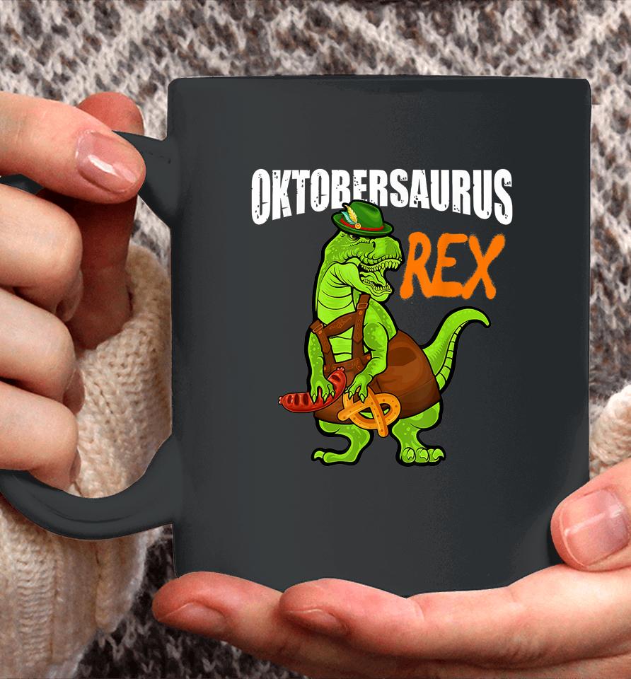 Dinosaur Lederhosen Oktoberfest Costume Cool Bavarian T-Rex Coffee Mug