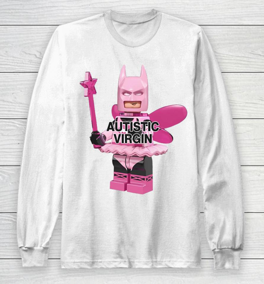 Dippytees Merch Autistic Virgin Batman Long Sleeve T-Shirt