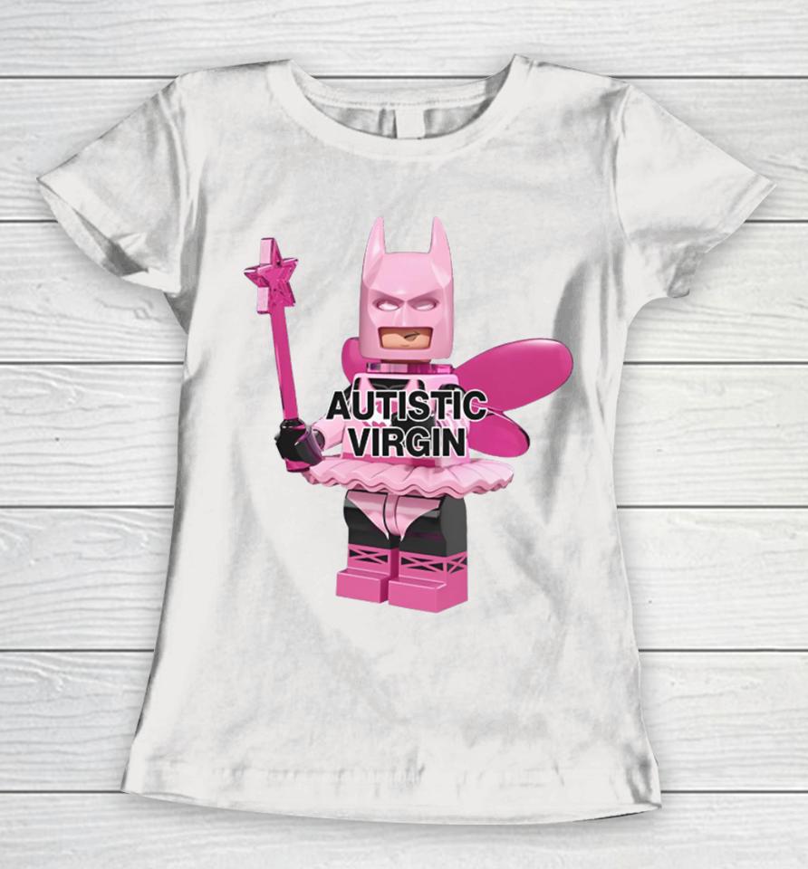 Dippytees Merch Autistic Virgin Batman Women T-Shirt