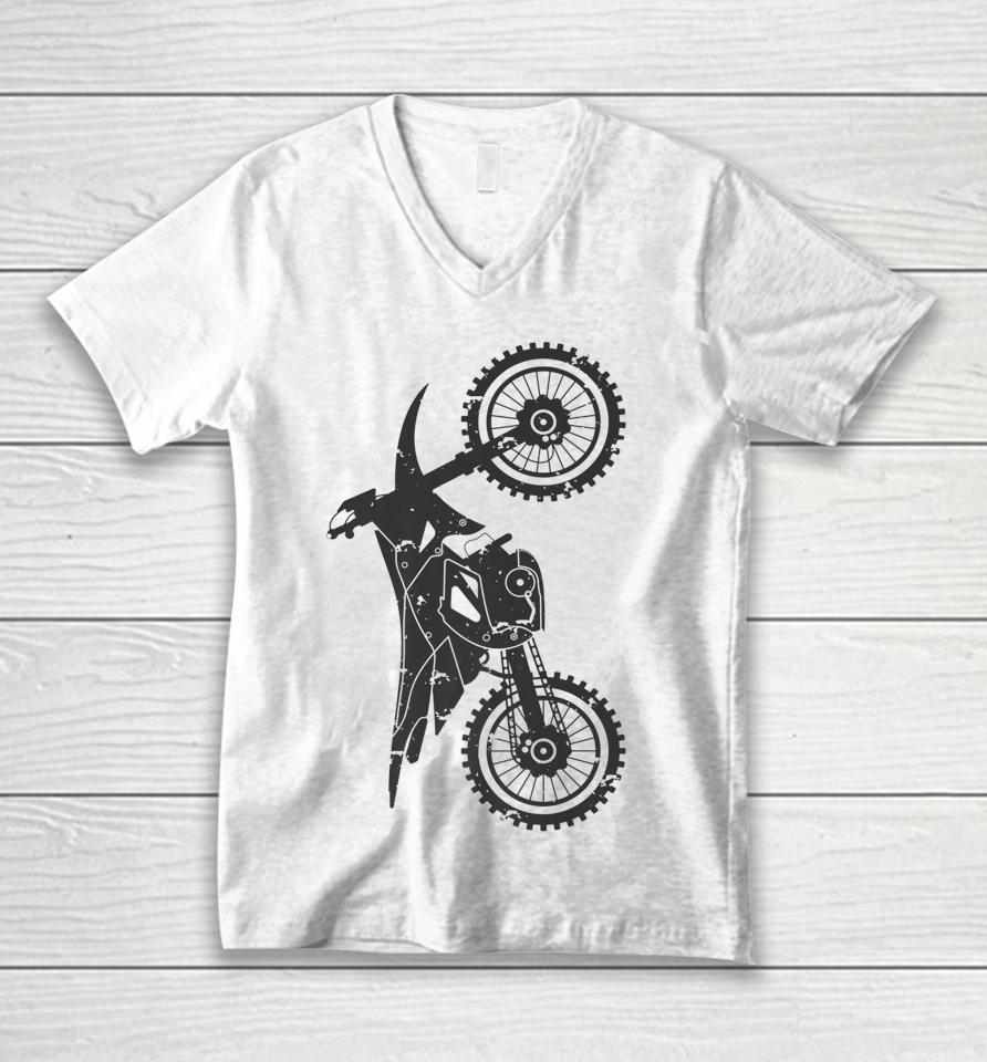 Dirt Bike Motocross Unisex V-Neck T-Shirt