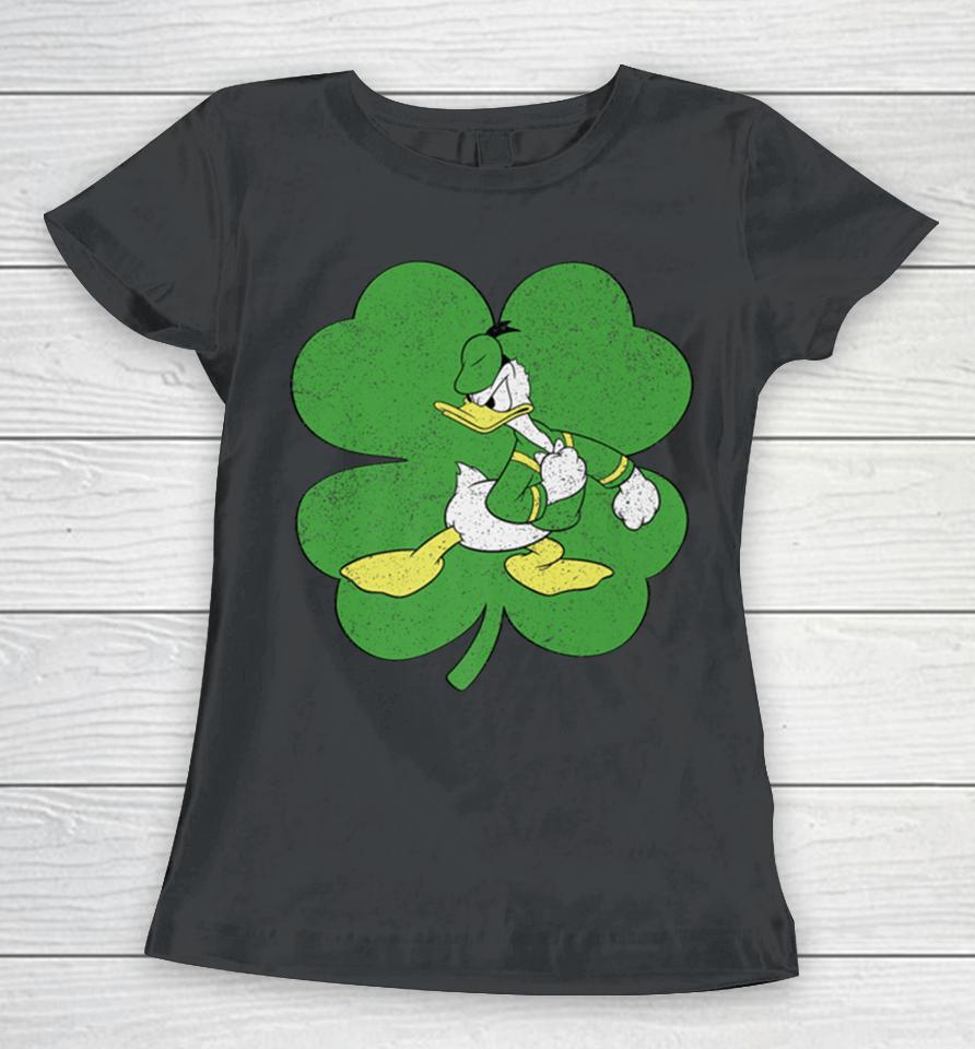 Disney Donald Duck Shamrock St Patrick’s Day Women T-Shirt