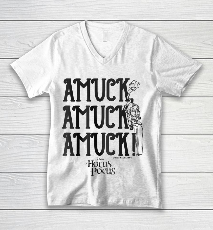 Disney Hocus Pocus Amuck Amuck Amuck Unisex V-Neck T-Shirt