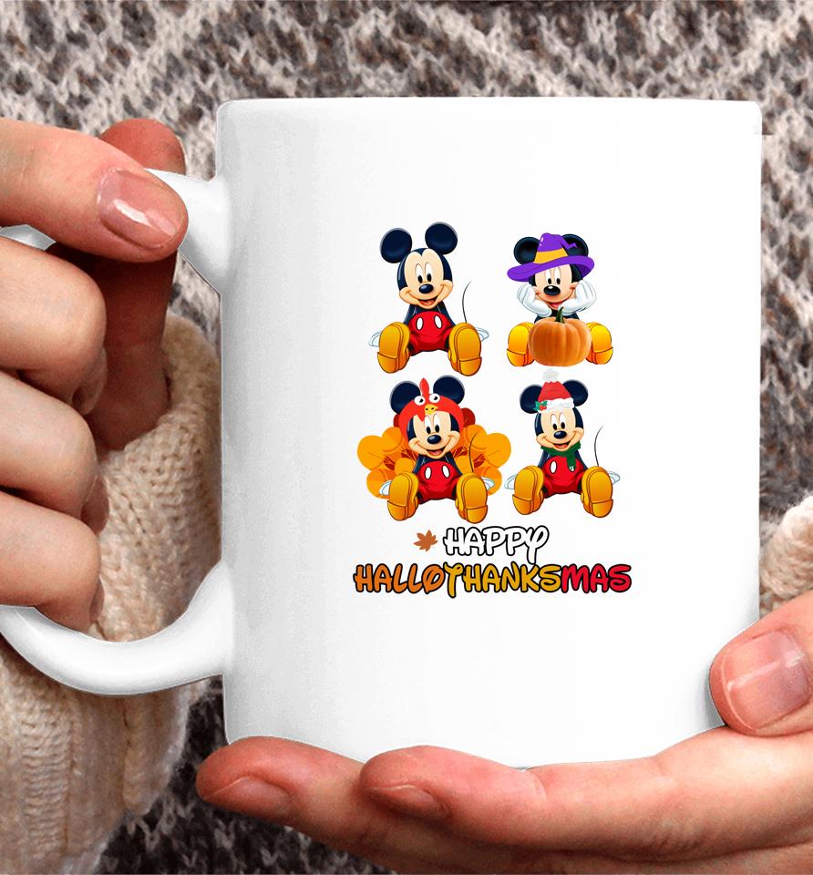 Disney Mickey Happy Halloween Thankgiving Christmas Happyhallothanksmas Coffee Mug