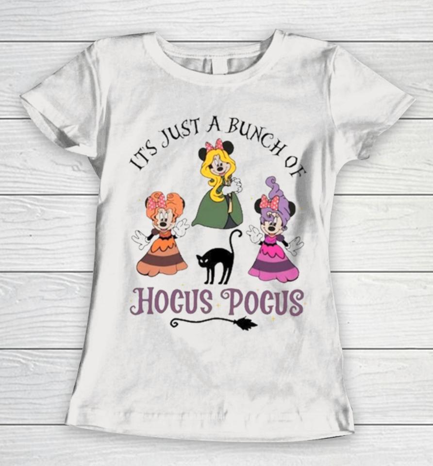 Disney Mickey Its Just A Bunch Of Hocus Pocus Halloween Women T-Shirt