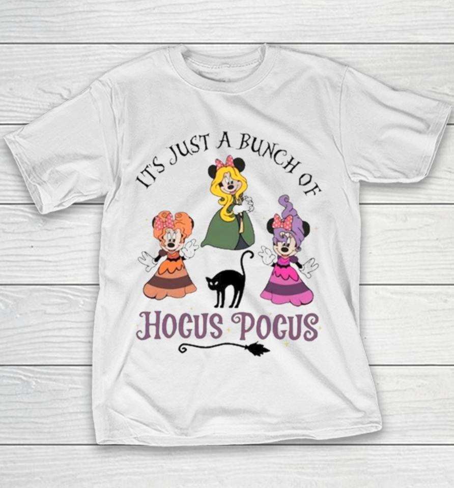 Disney Mickey Its Just A Bunch Of Hocus Pocus Halloween Youth T-Shirt
