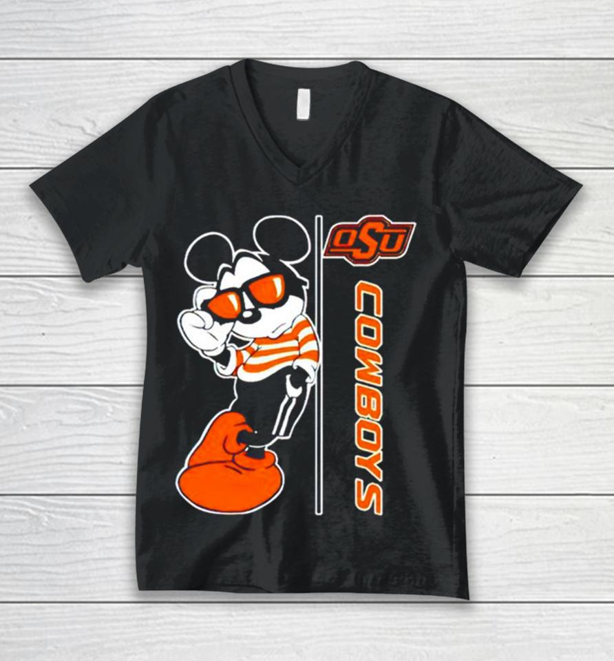 Disney Mickey Mouse Cowboys Football Unisex V-Neck T-Shirt