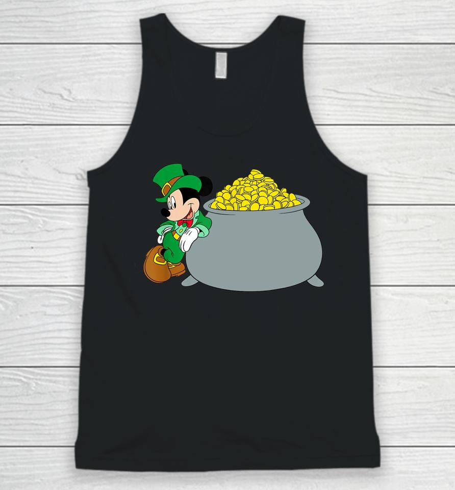 Disney Mickey Mouse St Patrick's Day Pot Of Gold Unisex Tank Top