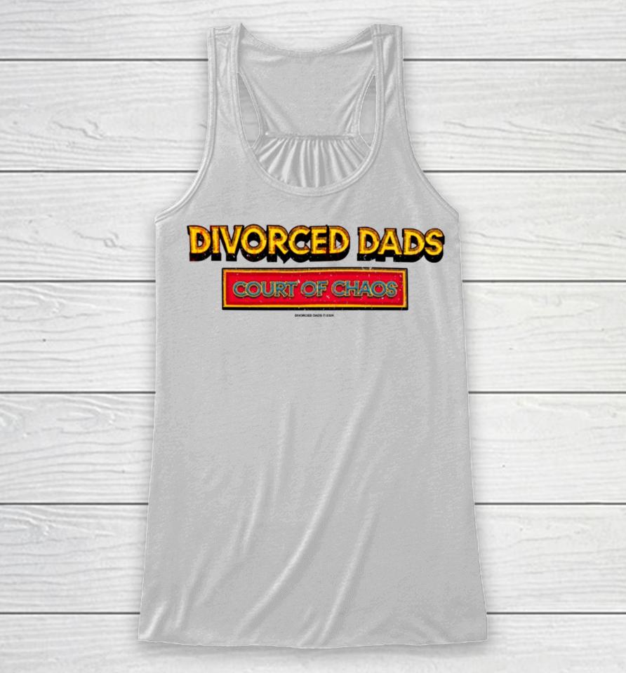 Divorced Dads Court Of Chaos With These Cards I Am Never Alone Racerback Tank