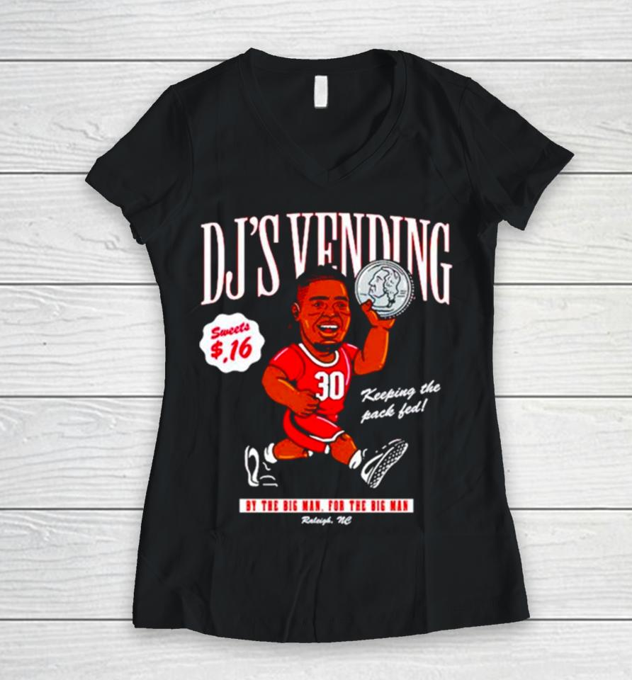 Dj Burns Dj’s Vending Keeping The Pack Fed Women V-Neck T-Shirt