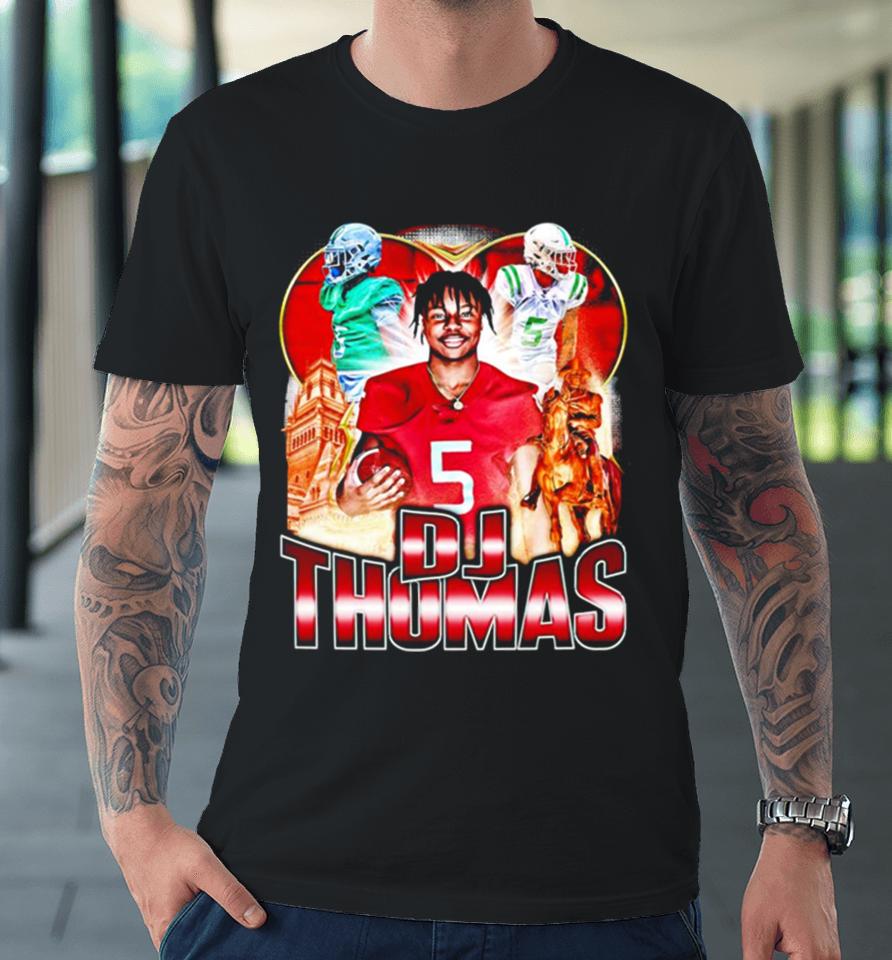 D.j. Thomas Virginia Tech Hokies Graphic Poster Premium T-Shirt