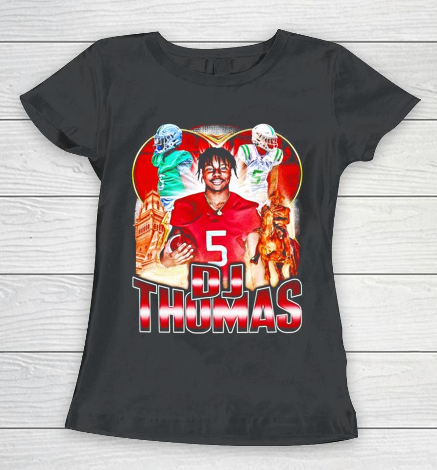 D.j. Thomas Virginia Tech Hokies Graphic Poster Women T-Shirt