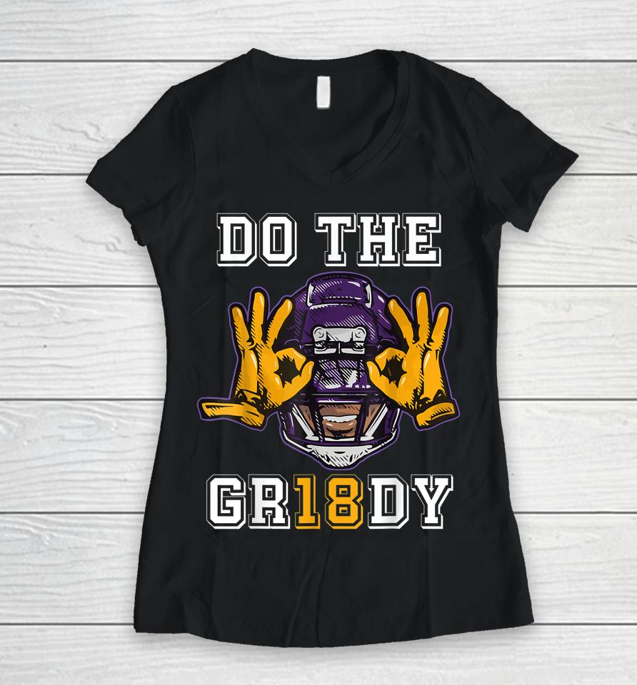 Do The Griddy - Griddy Dance Football Fans Cheerleaders Women V-Neck T-Shirt
