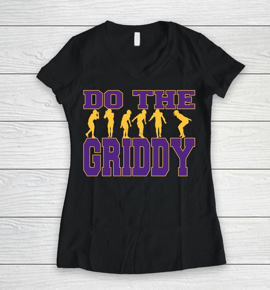 Do The Griddy - Griddy Dance Football Women V-Neck T-Shirt