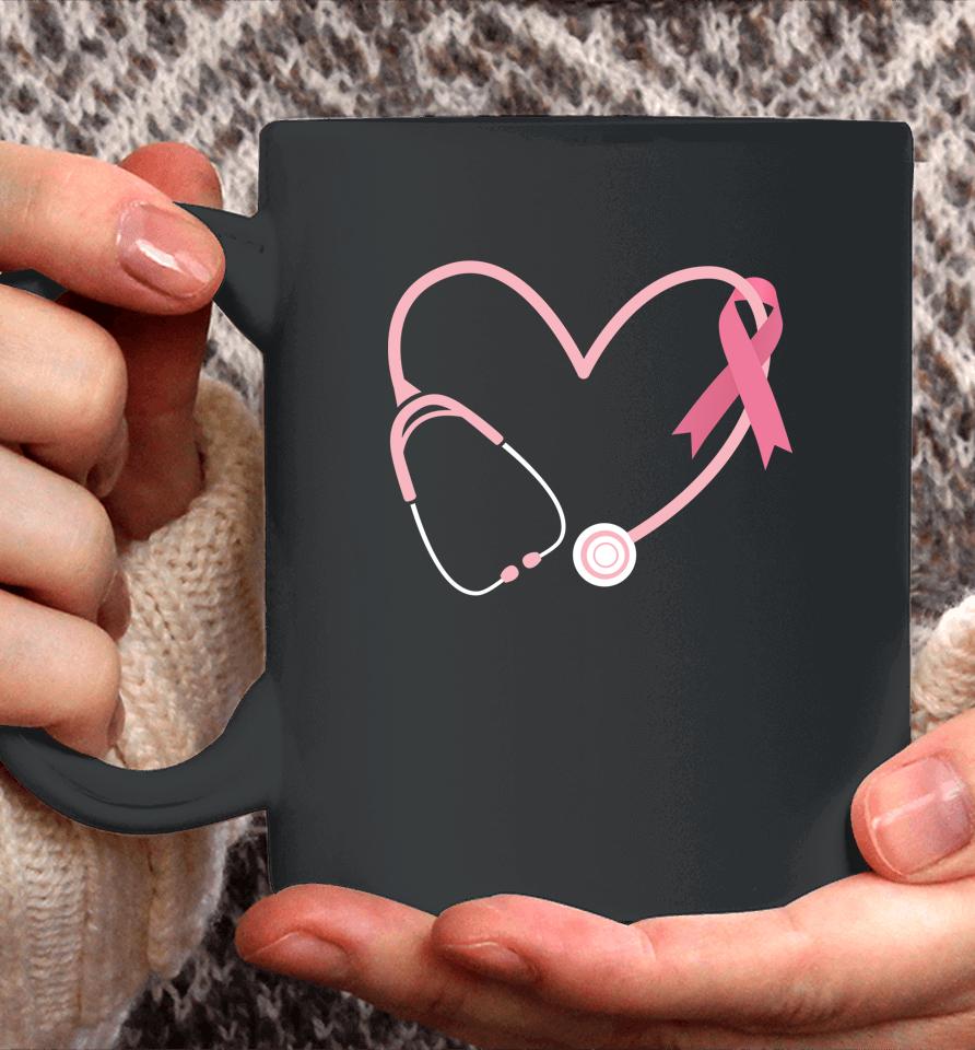 Doctor Nurse Heart Love Pink Ribbon Cute Breast Cancer Gifts Coffee Mug