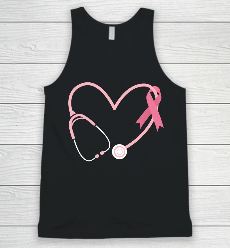 Doctor Nurse Heart Love Pink Ribbon Cute Breast Cancer Gifts Unisex Tank Top