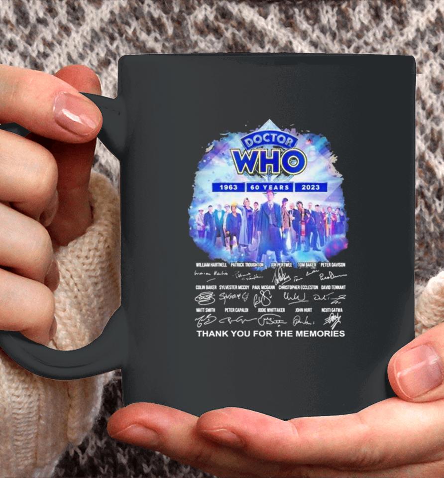 Doctor Who 60 Years 1963 2023 Signature Thank You For The Memories Coffee Mug