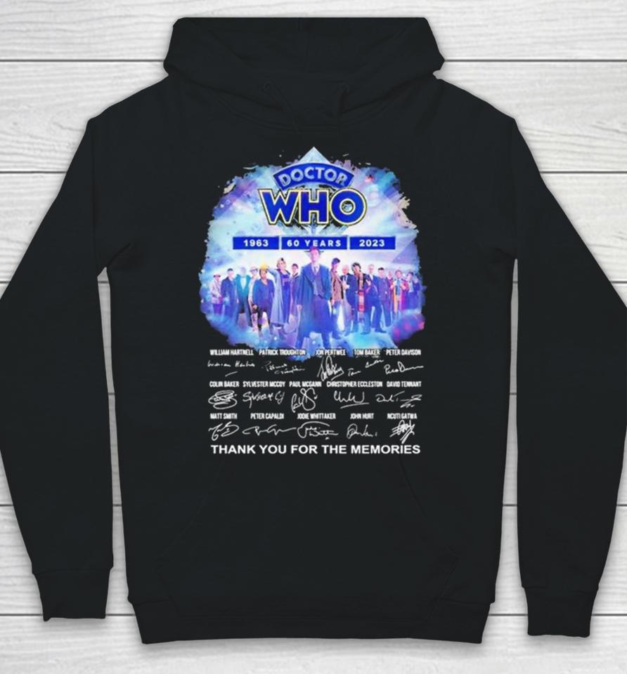Doctor Who 60 Years 1963 2023 Signature Thank You For The Memories Hoodie