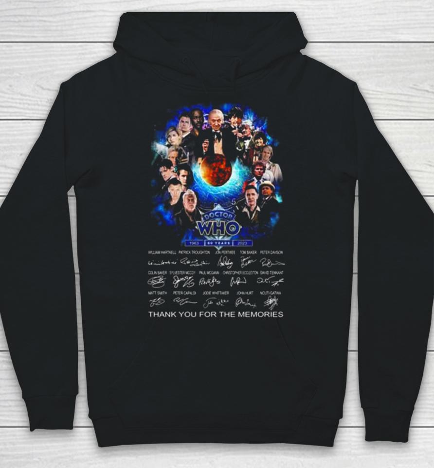 Doctor Who 60 Years 1963 2023 Thank You For The Memories Signatures Hoodie