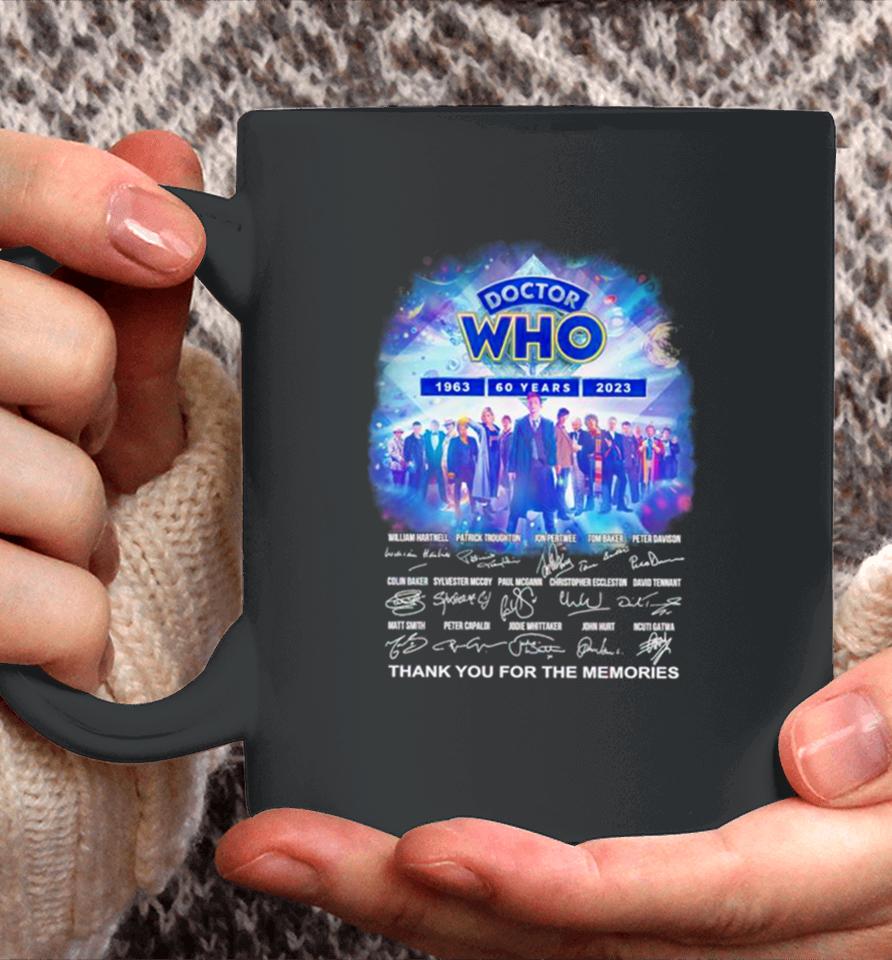 Doctor Who 60 Years Anniversary Thank You For The Memories Signatures Coffee Mug