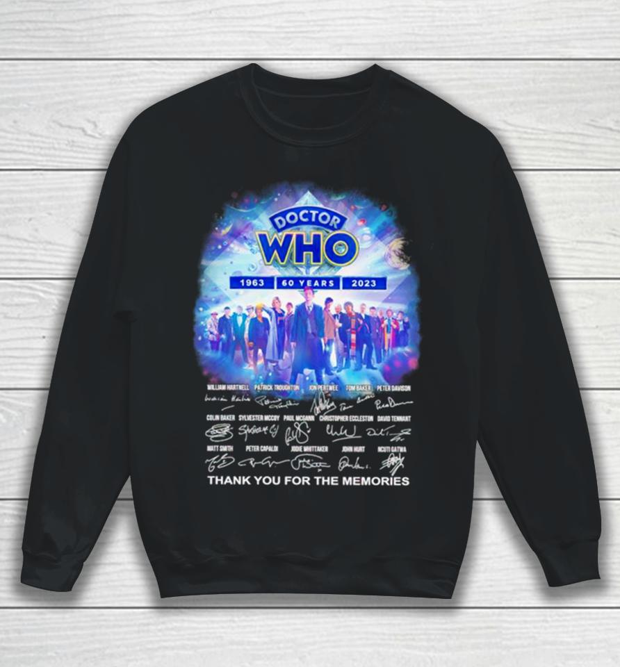 Doctor Who 60 Years Anniversary Thank You For The Memories Signatures Sweatshirt