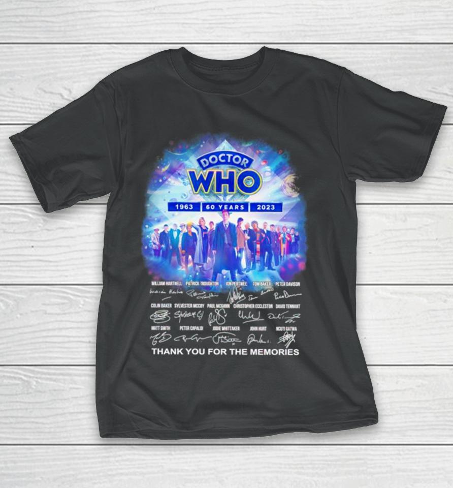 Doctor Who 60 Years Anniversary Thank You For The Memories Signatures T-Shirt