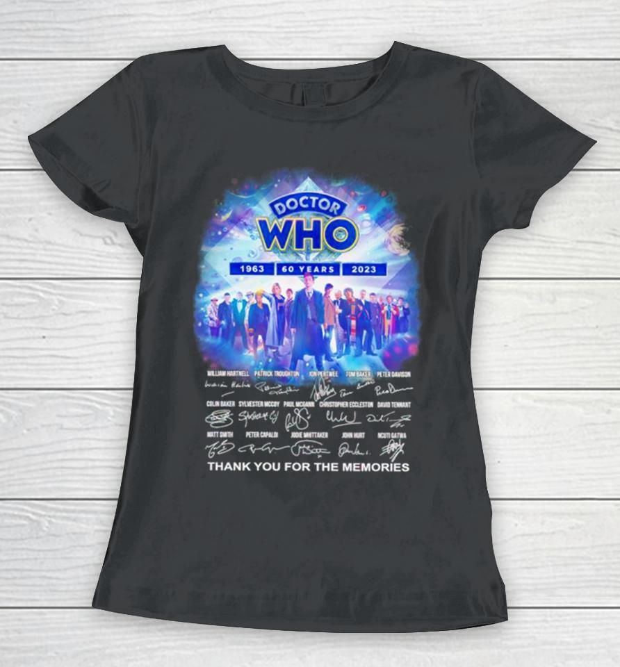 Doctor Who 60 Years Anniversary Thank You For The Memories Signatures Women T-Shirt