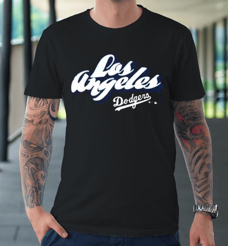 Dodgers Merch Los Angeles Dodgers Fanatics Branded Black Graffiti Premium T-Shirt