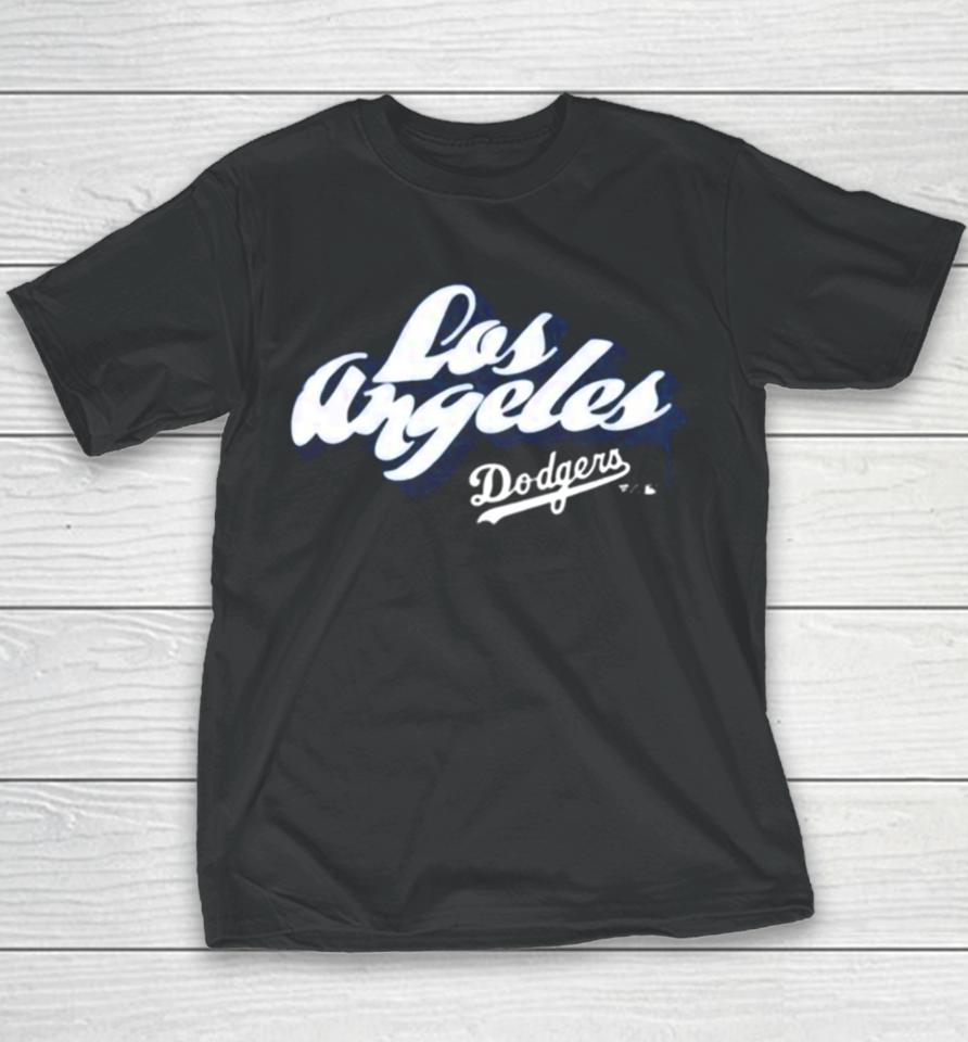 Dodgers Merch Los Angeles Dodgers Fanatics Branded Black Graffiti Youth T-Shirt