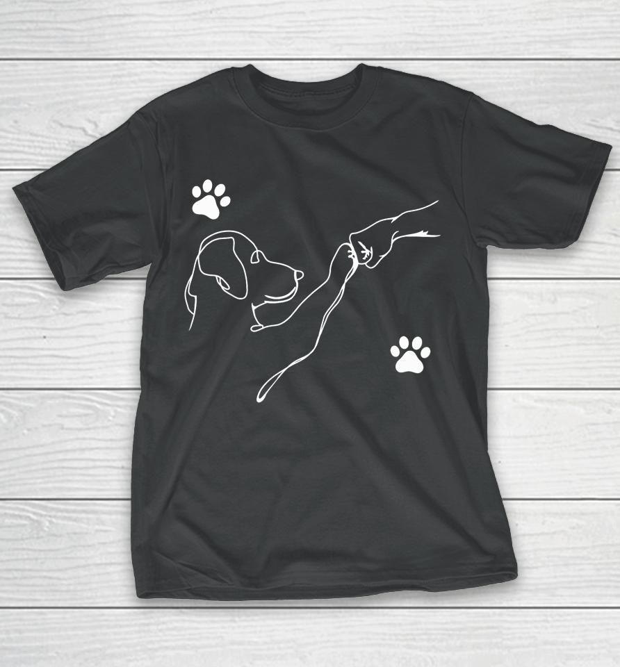 Dog And People Beat Hand, Dog, Friendship T-Shirt