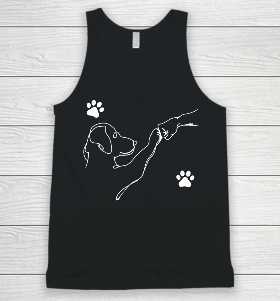 Dog And People Beat Hand, Dog, Friendship Unisex Tank Top