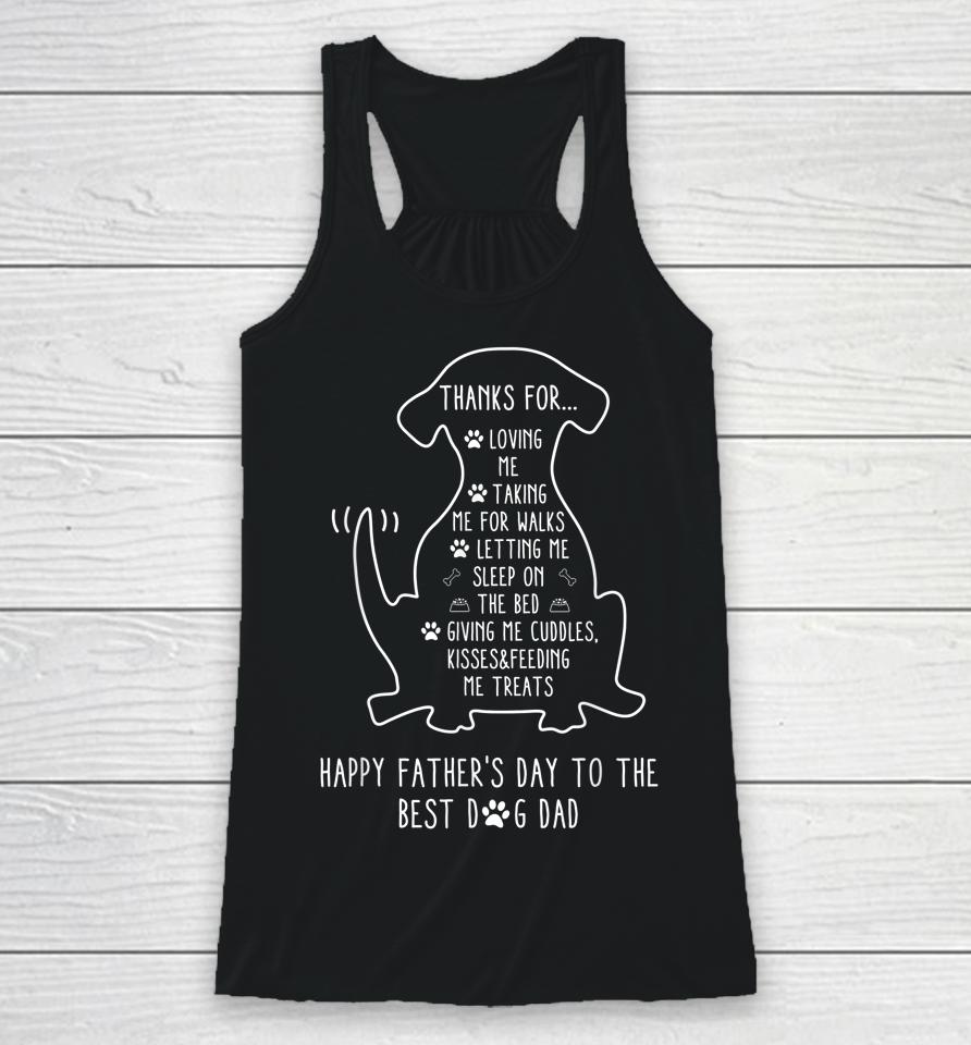 Dog Dad Happy Father's Day Racerback Tank