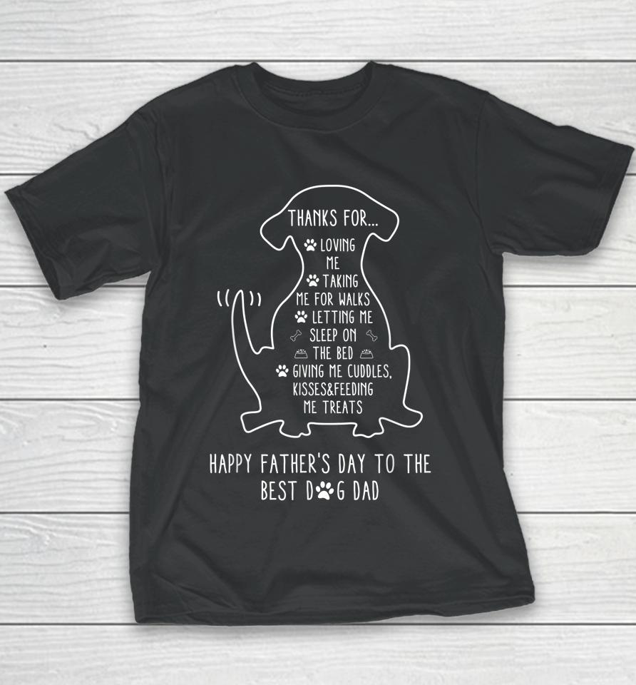 Dog Dad Happy Father's Day Youth T-Shirt