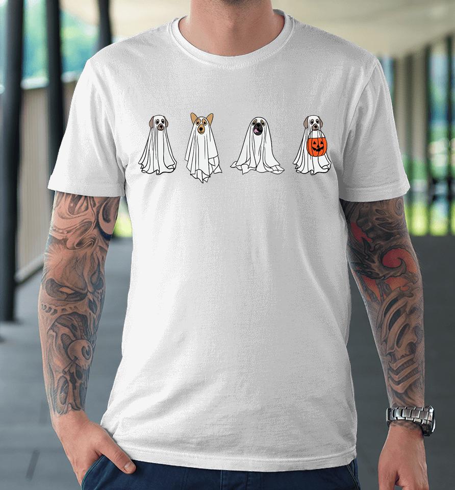 Dog Ghost Funny Halloween Mummy Dog Lover Matching Family Premium T-Shirt