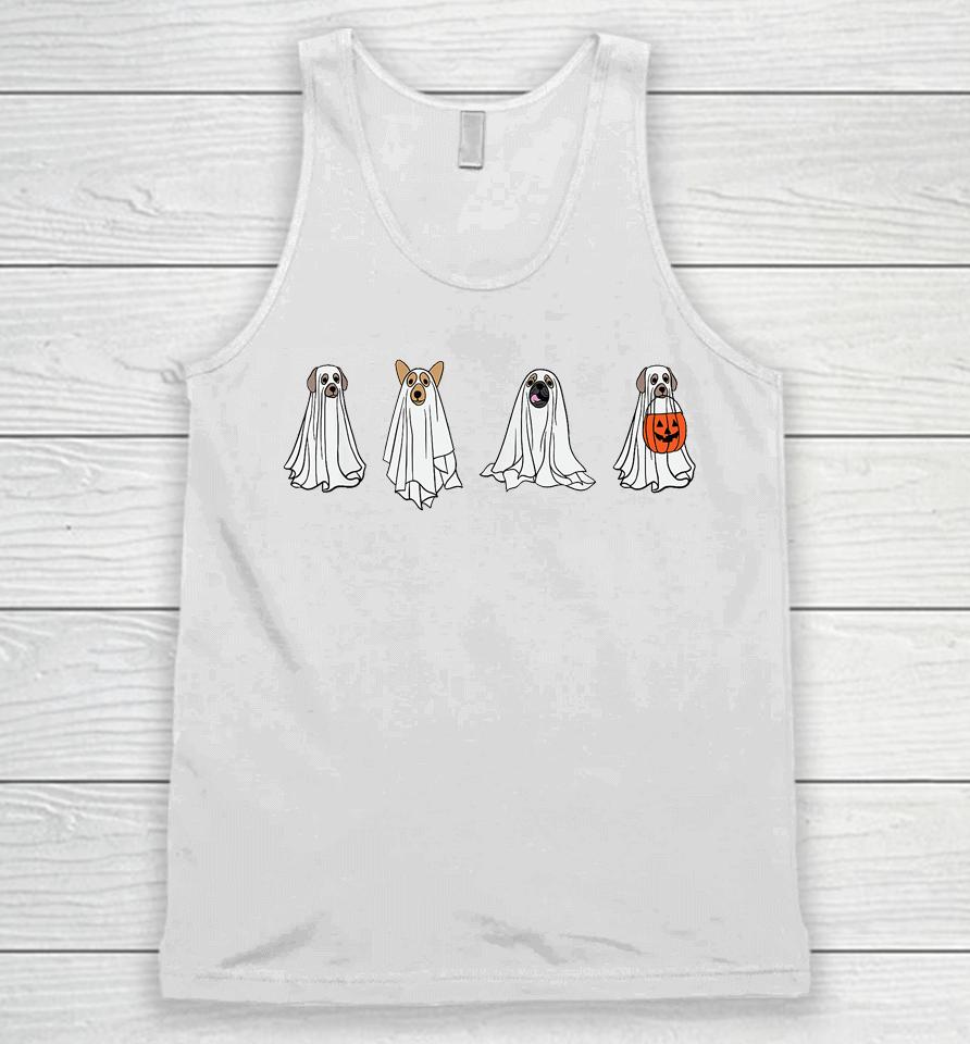 Dog Ghost Funny Halloween Mummy Dog Lover Matching Family Unisex Tank Top