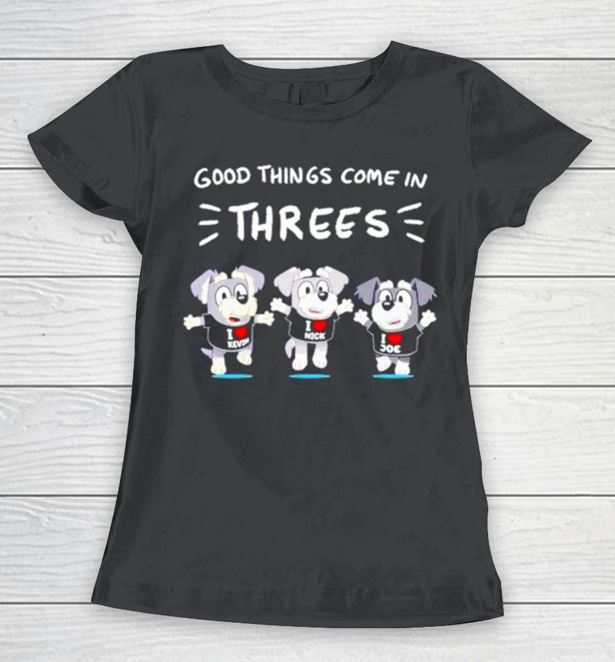 Dog Good Things Time Threes Women T-Shirt