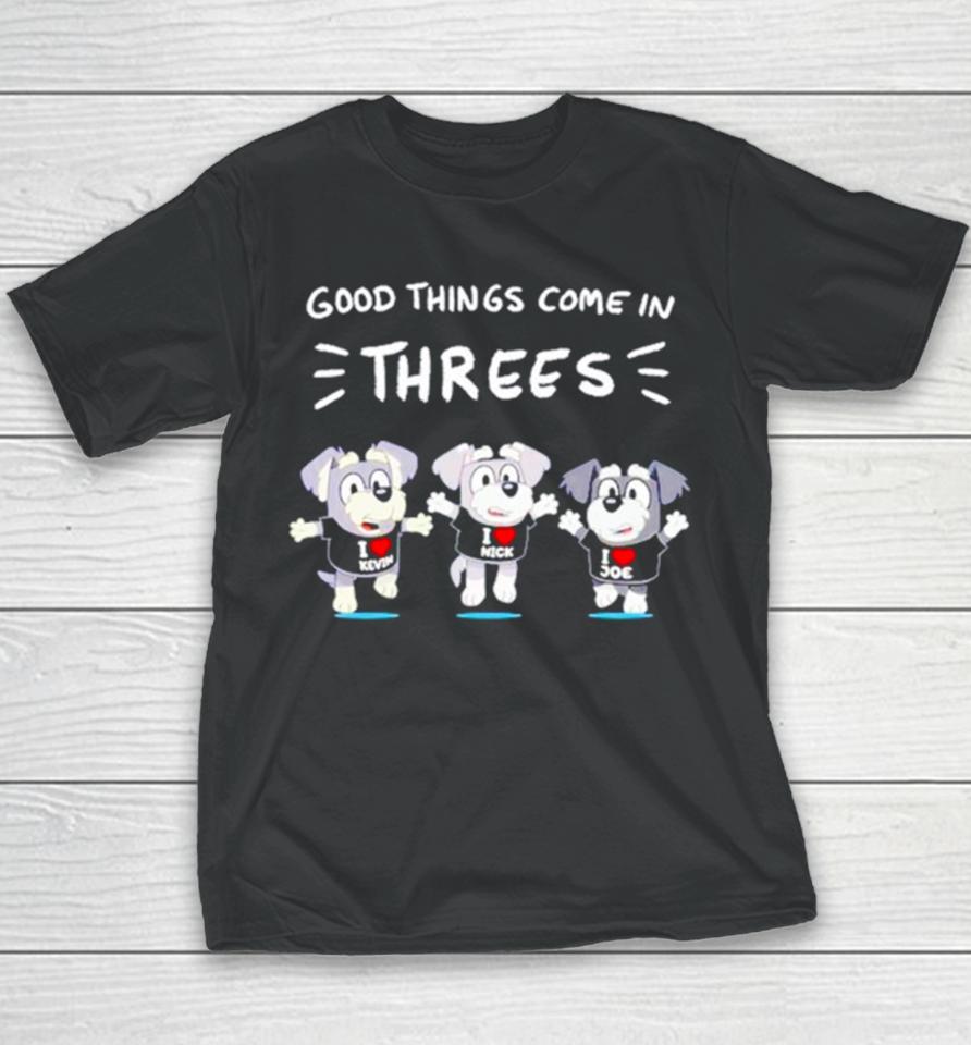 Dog Good Things Time Threes Youth T-Shirt