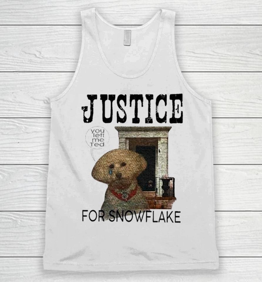 Dog Justice For Snowflake Unisex Tank Top