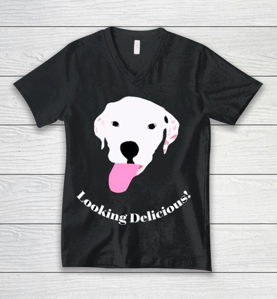 Dog Looking Delicious Unisex V-Neck T-Shirt