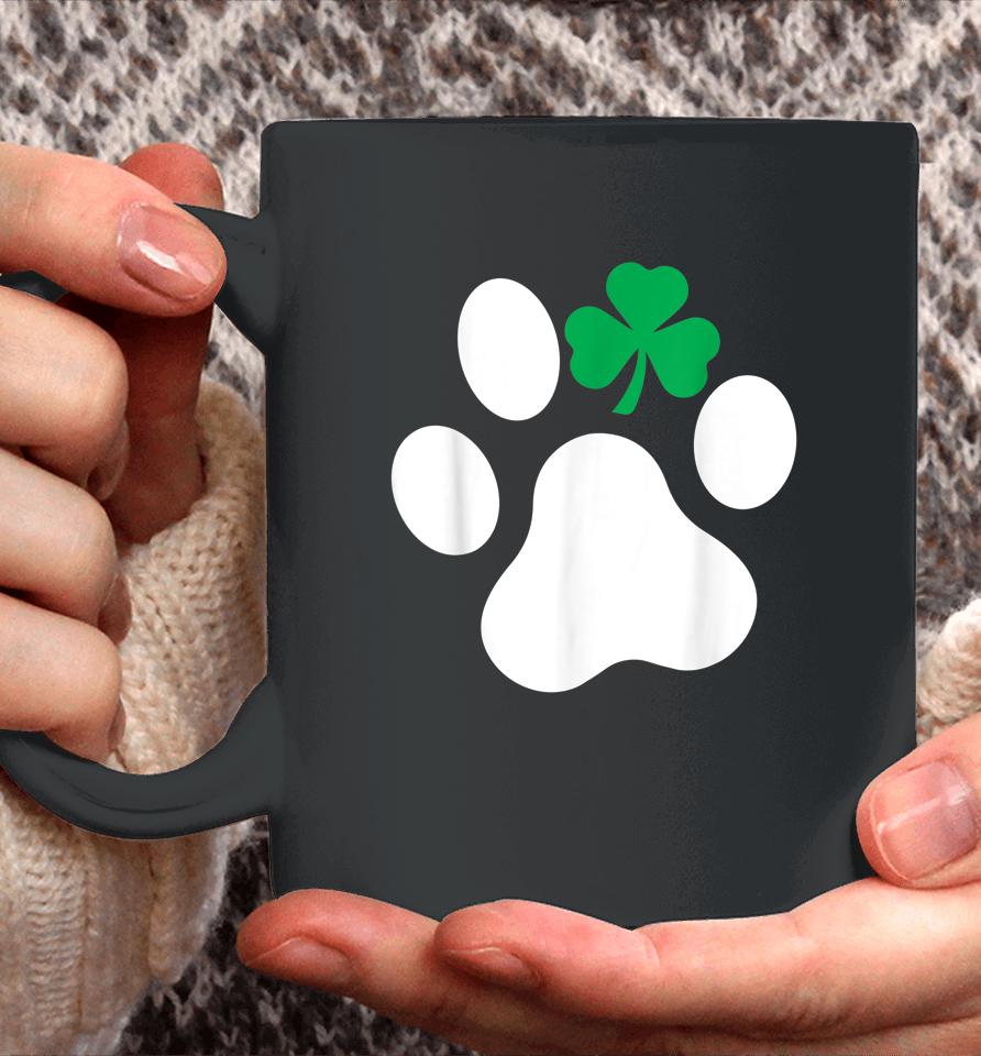 Dog St Patrick's Day Shamrock Dog Paw Coffee Mug