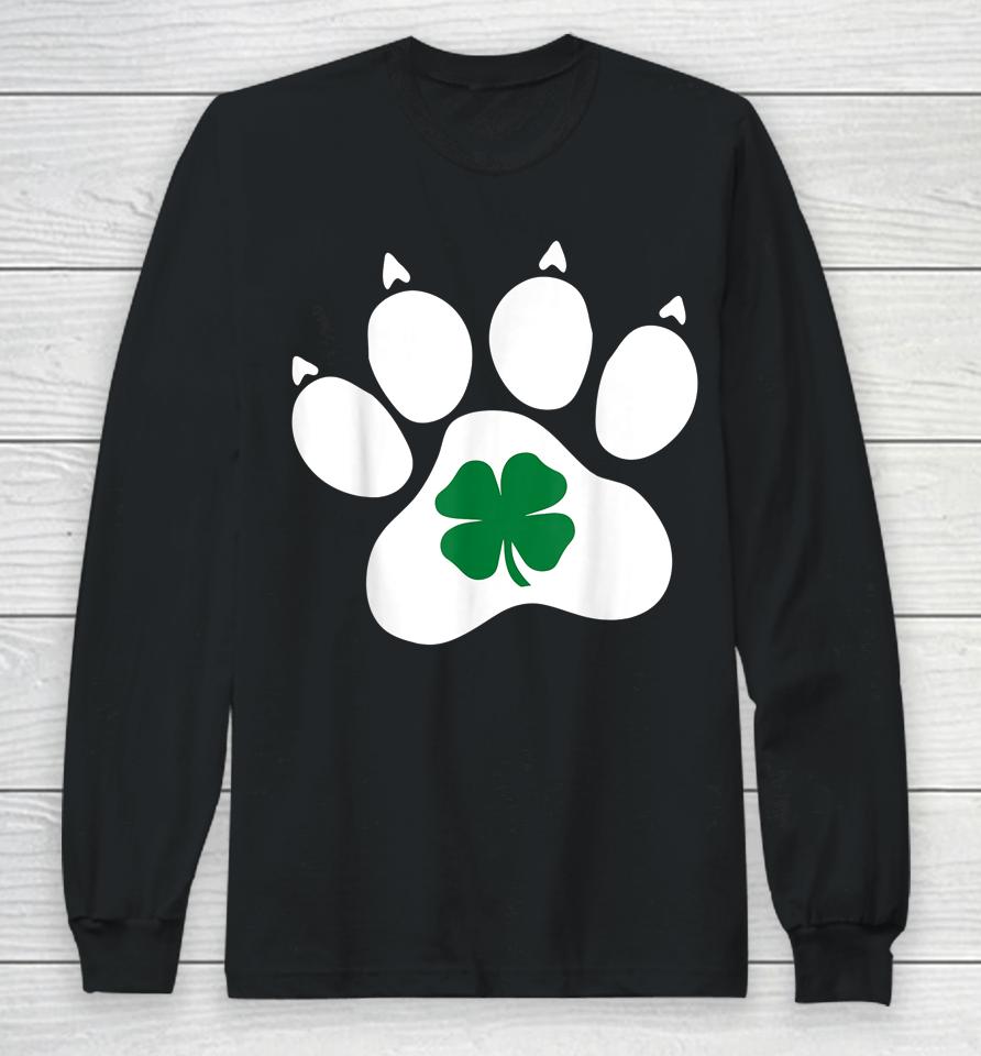 Dog St Patrick's Day Shamrock Dog Long Sleeve T-Shirt
